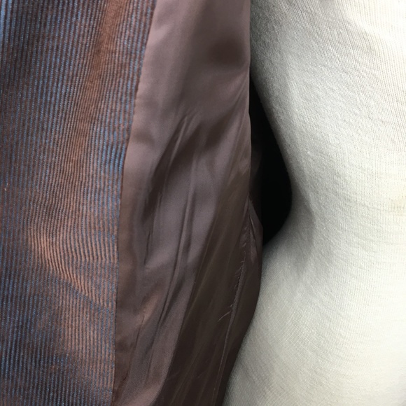Harve Benard Brown Blue Corduroy Blazer Jacket - Picture 5 of 8